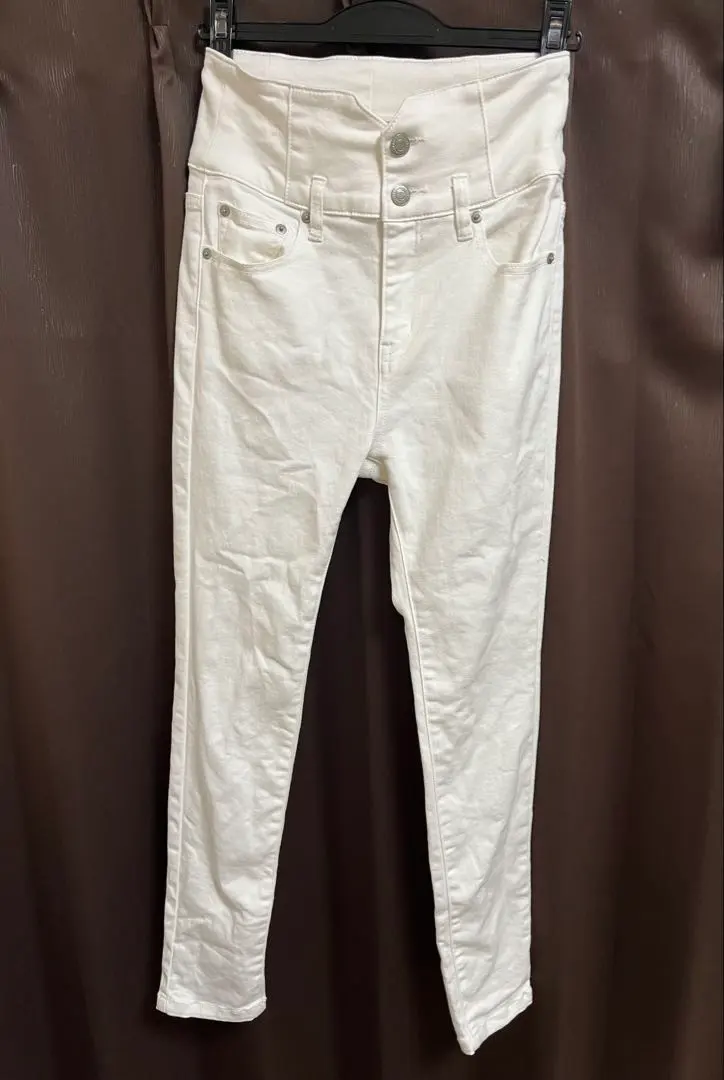 Thumbnail of Royal Party High Waist Skinny Pants, White, Size M