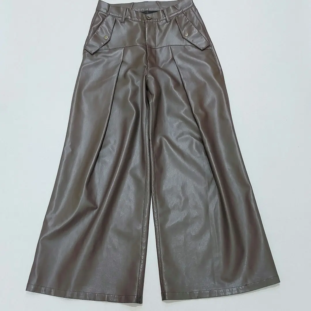 seyto（セイト）の「Vintage like fake leather flare pants
