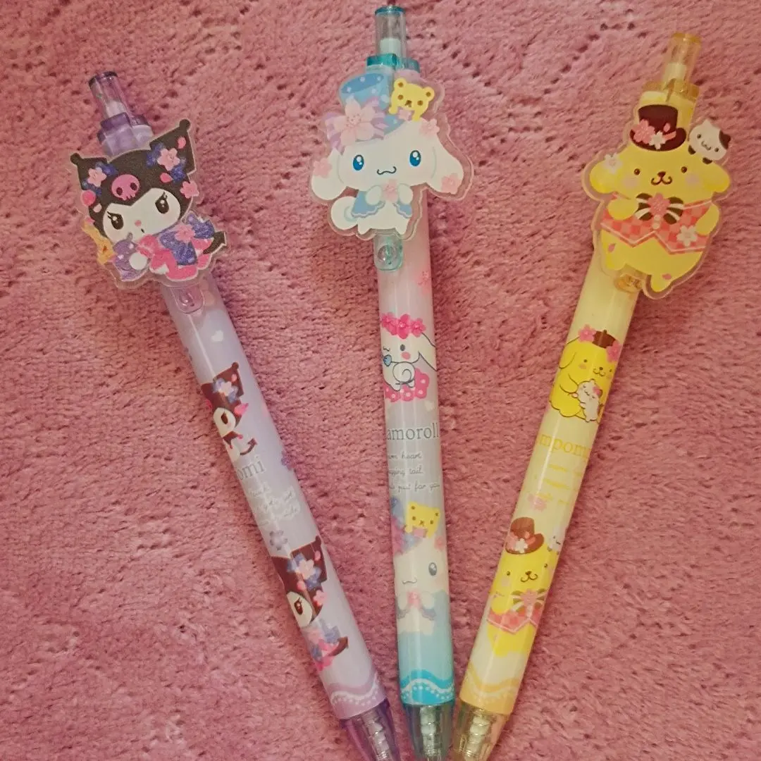 【三麗鷗】角色① 原子筆 黑墨水0.5 3支組 附贈品 的縮圖