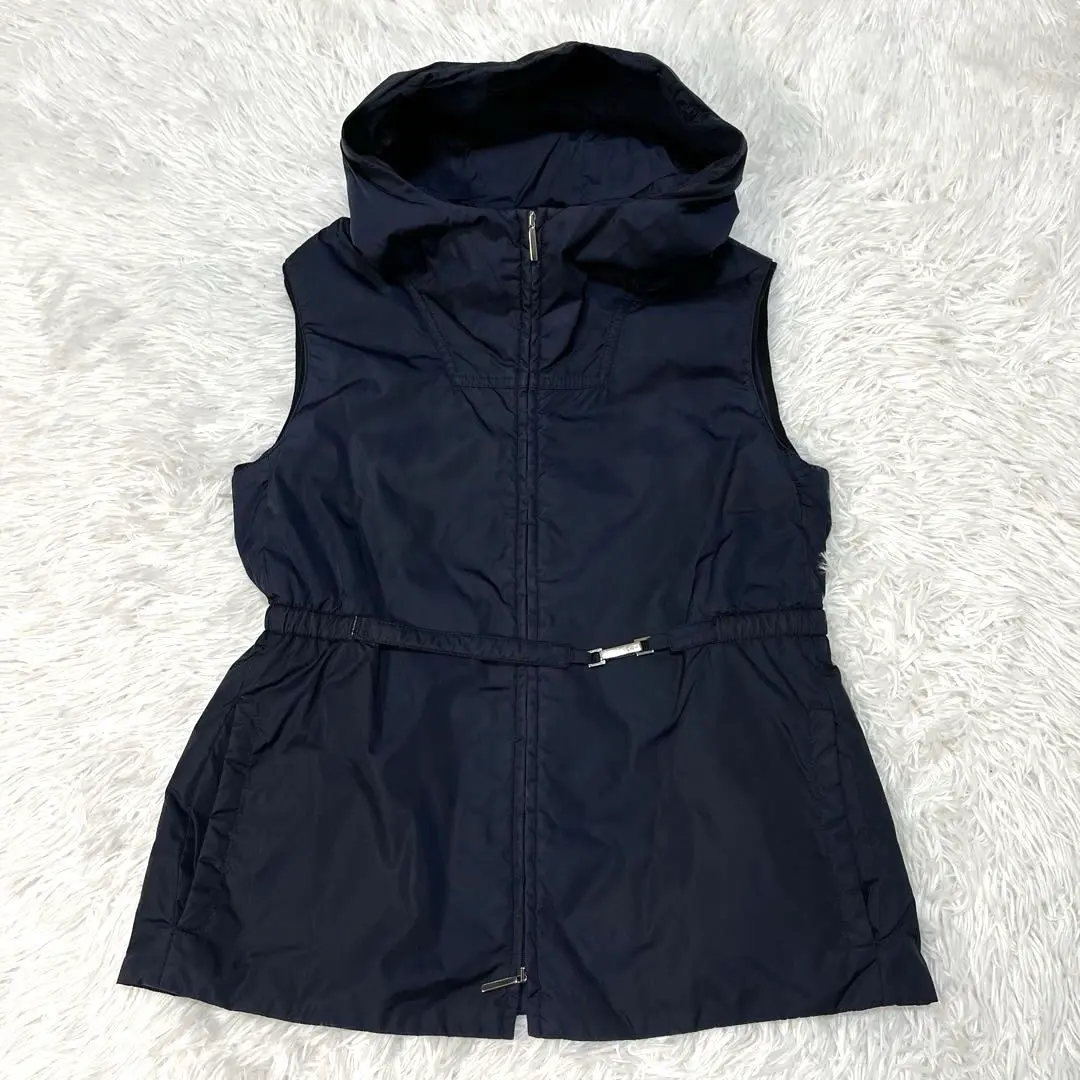 S'Max Mara グースダウンベスト フォックスファー グレージュ S