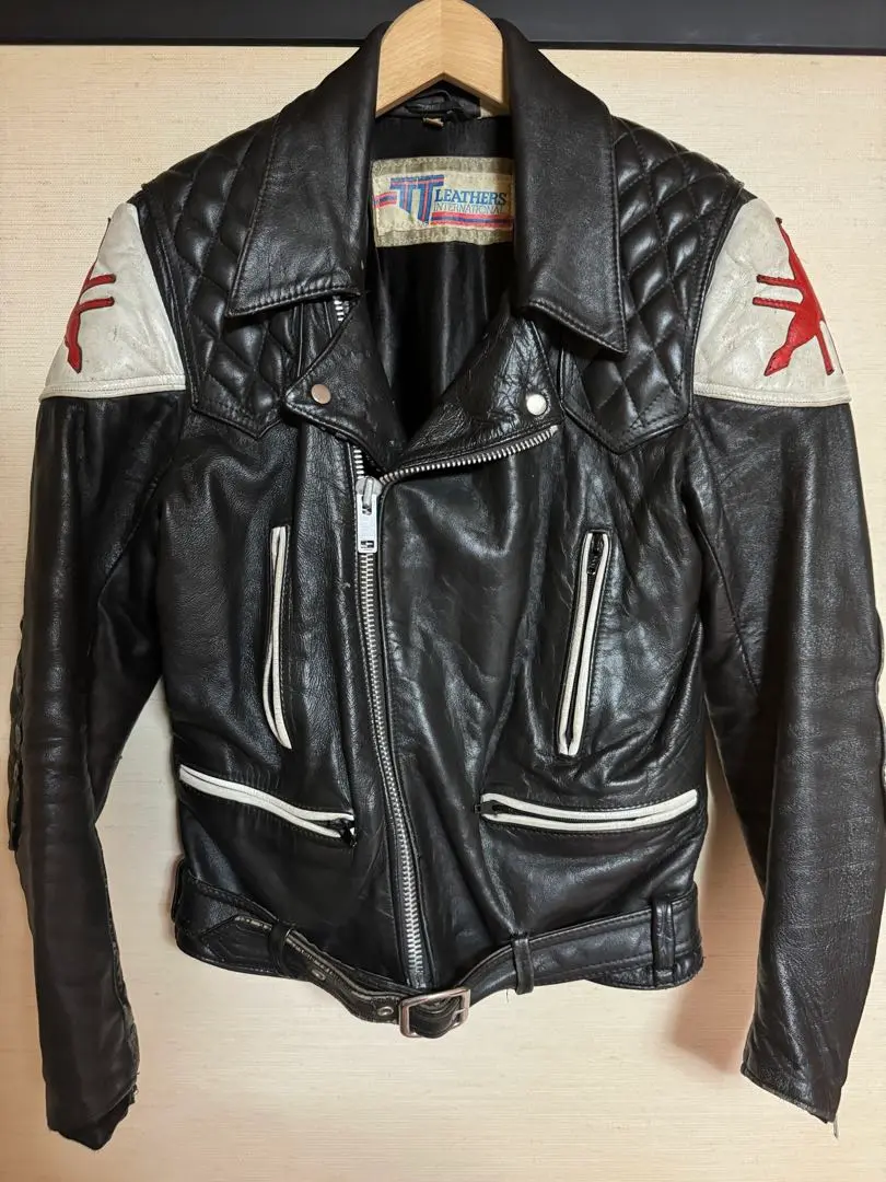 70s〜80s uk vintage TT LEATHERS ダブルライダース 70s〜80s uk vintage TT LEATHERS ダブルライダース ブラック
