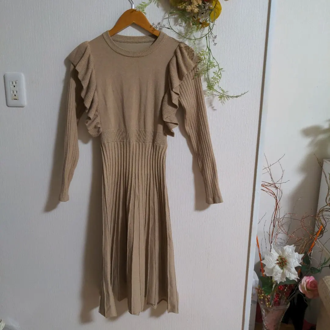 Thumbnail of ✨SEU Frill Knit Pleated Dress✨