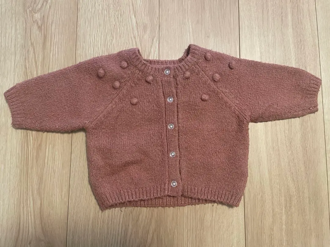 Thumbnail of Pink knit cardigan