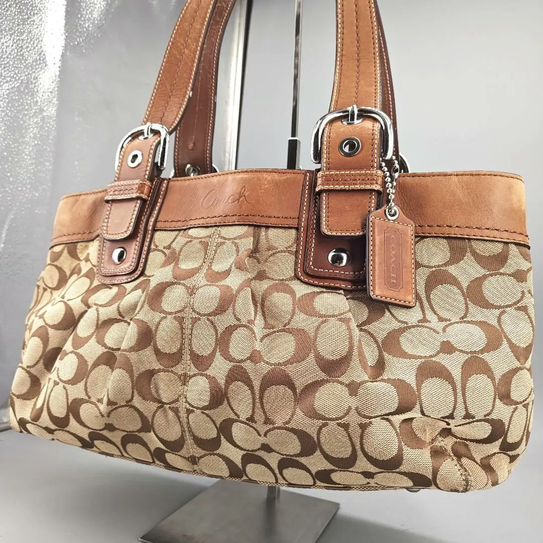 【美品】コーチ COACH トートバッグ F13742 ブラウン キャンバス 2025年最新】COACH F13742の人気アイテム - メルカリ