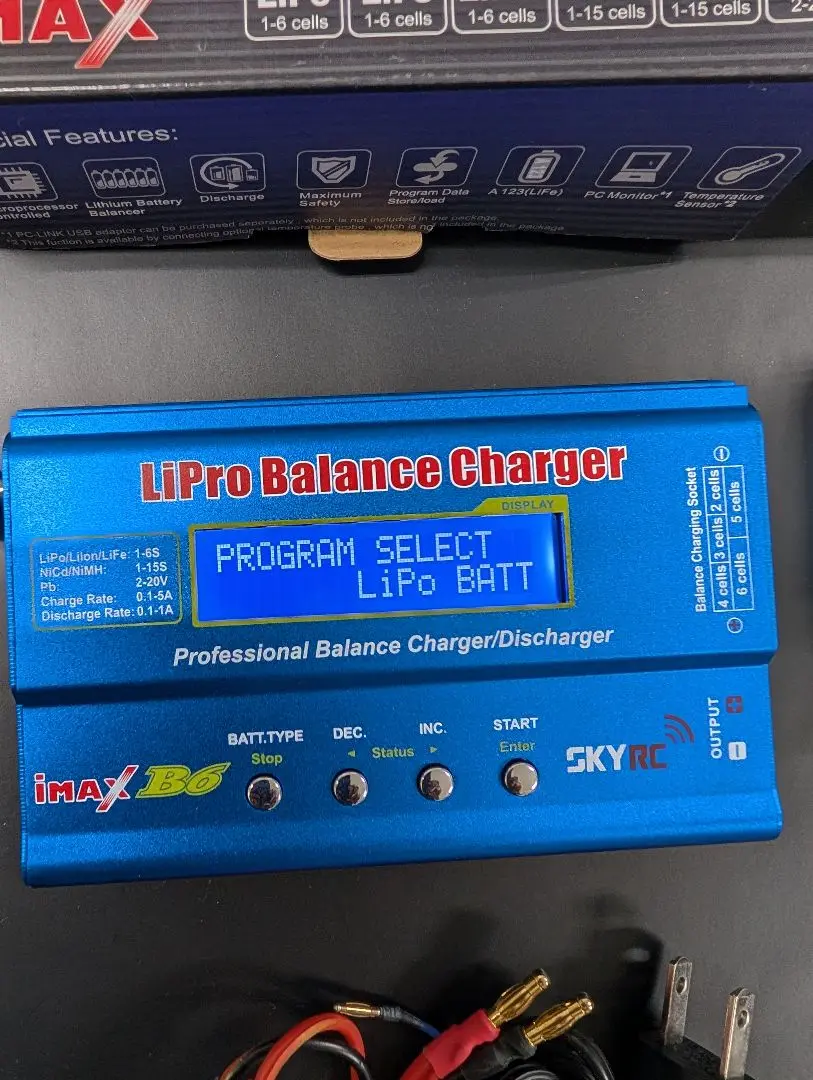 iMAX B6AC デュアルパワー バランス充電器（中古品） Imax B6AC V3 AC 100-240V 6A 80W デュアルパワー スマート