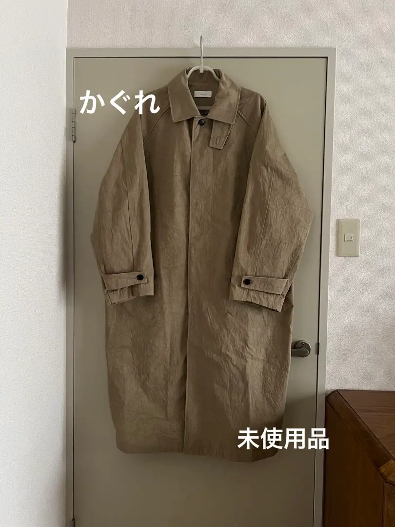 新品未使用かぐれ　ベージュ トレンチコート ベルト付き ベージュ 【撥水】トレンチコート 取り外しライナー付き 防花粉