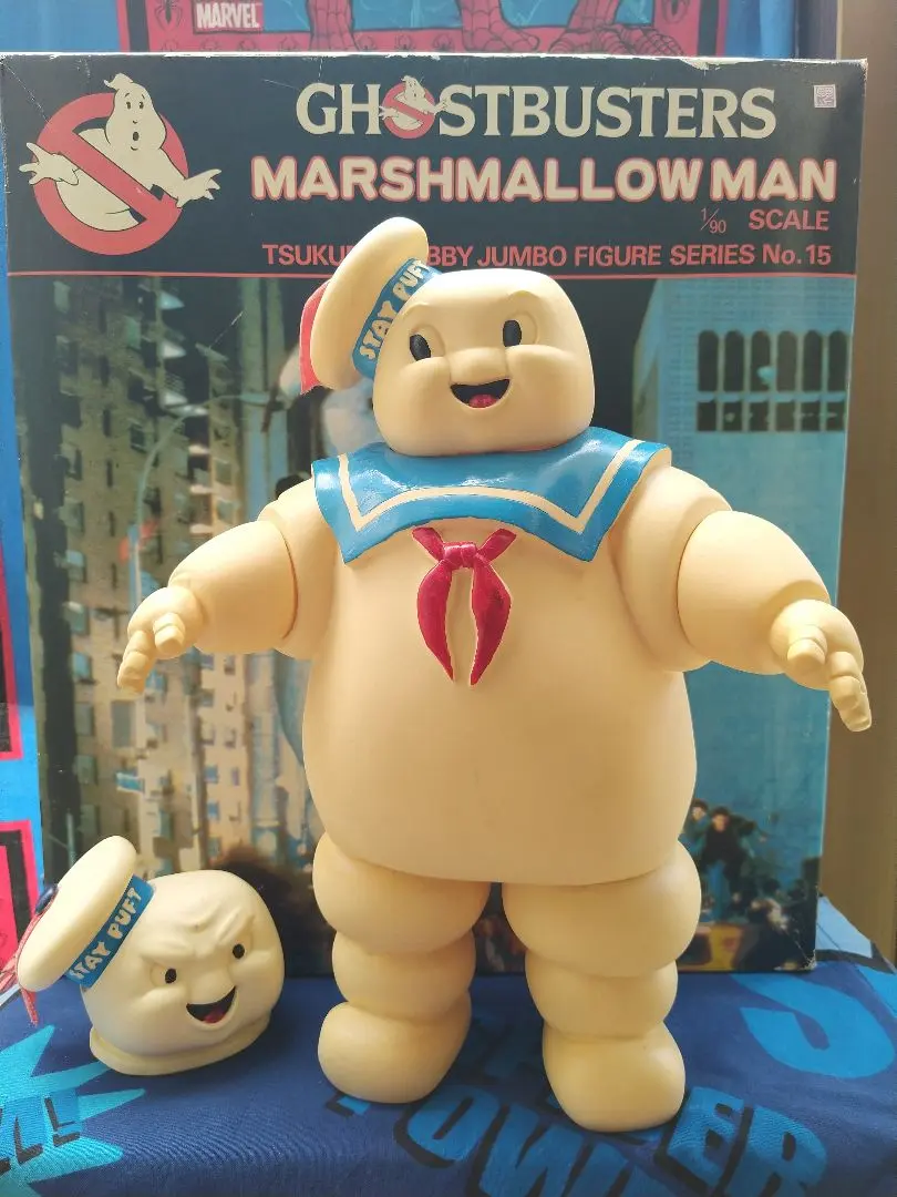 マシュマロマン ゴーストバスターズ 当時物ソフビ ヴィンテージソフビ　ツクダ製 ゴーストバスターズ マシュマロマンのソフビ | ROBOTROBOT