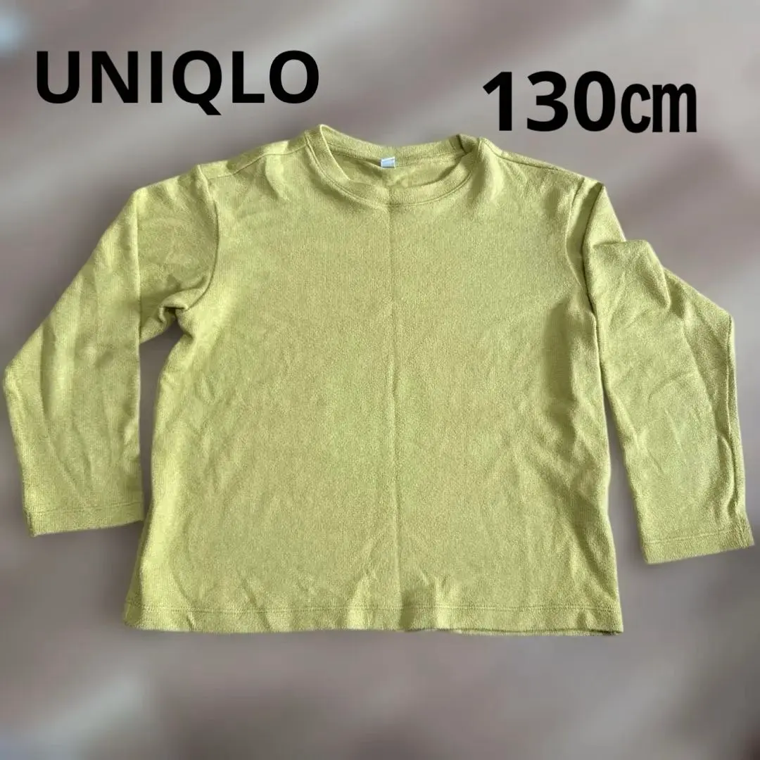 Thumbnail of UNIQLO Long Sleeve Cut-and-Sewn Shirt, Size 130, Yellow