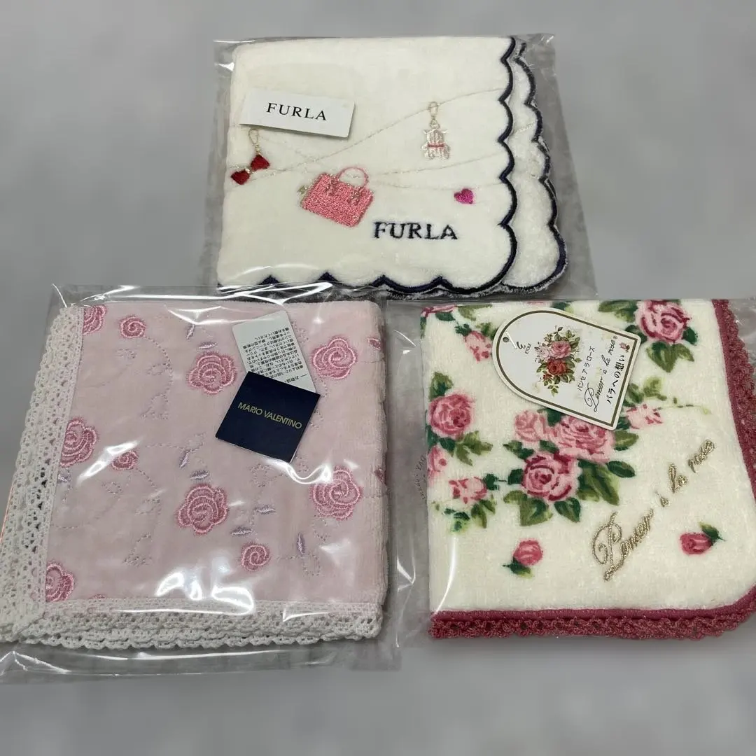 Thumbnail of Towel handkerchiefs: FURLA, MARIO VALENTINO, and one other