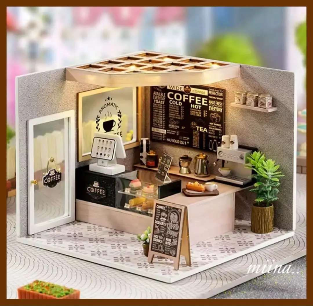 ミニチュア　コーヒーマシン　エスプレッソマシン　チェリーレッド　ドールハウス ミニチュアコーヒー エスプレッソマシン チェリーレッド ドール