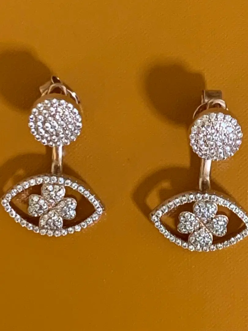 フォリフォリ クローバーハートキーピアス ピンクゴールド【両耳】