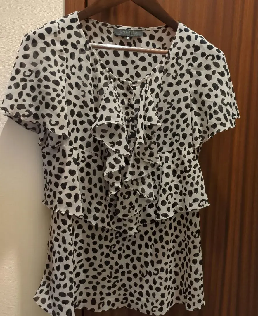 Thumbnail of UNTITLED Dalmatian Print Frill Top Size 2