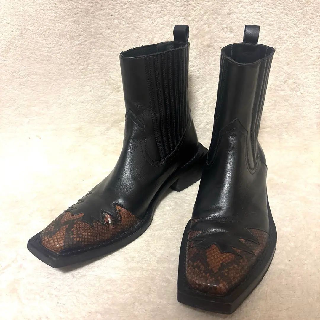 Martine rose サイドゴアブーツ 中古・古着通販】MARTINE ROSE (マーティン・ローズ) レザー