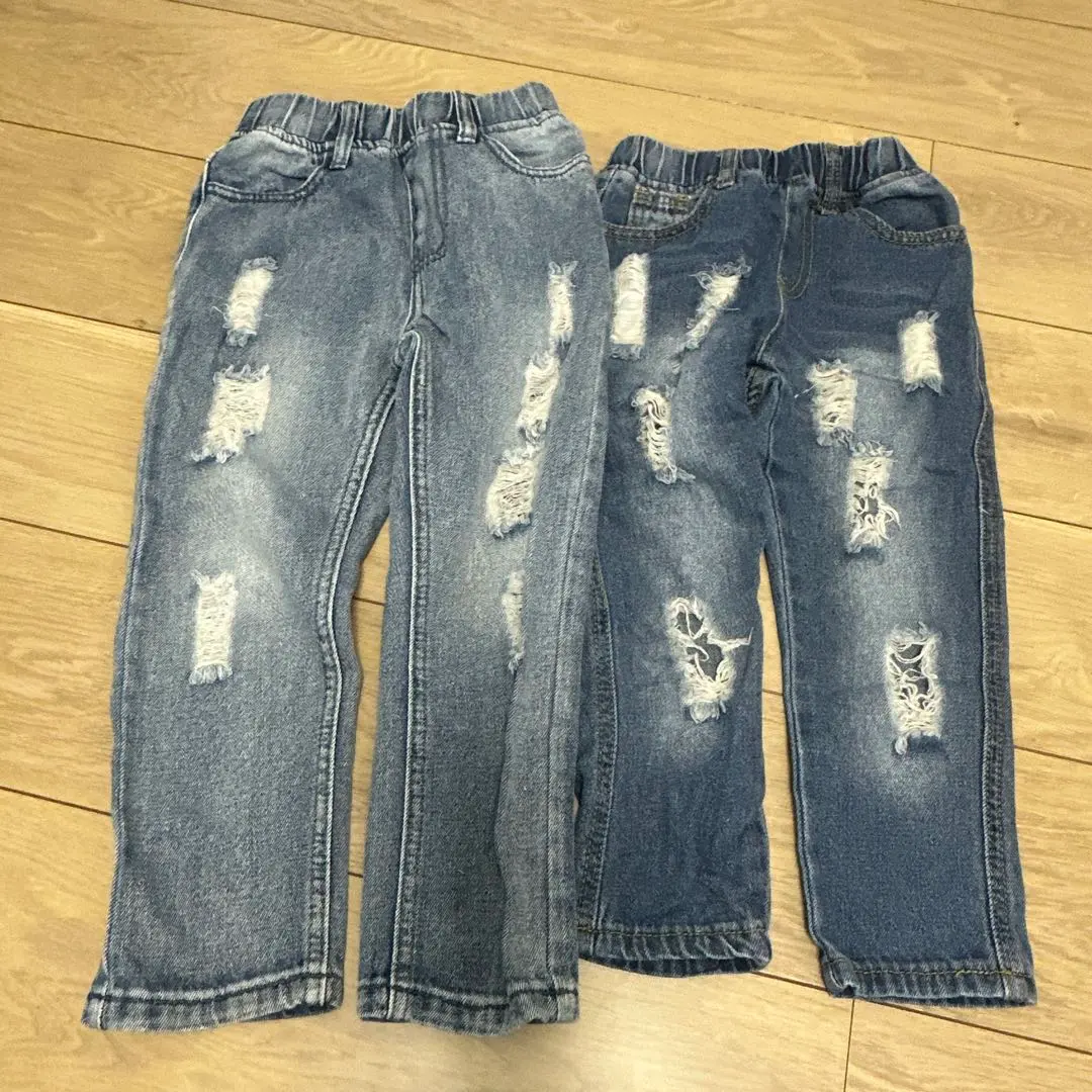 Thumbnail of CLASSICAL ELF Damaged Denim Pants 110 120
