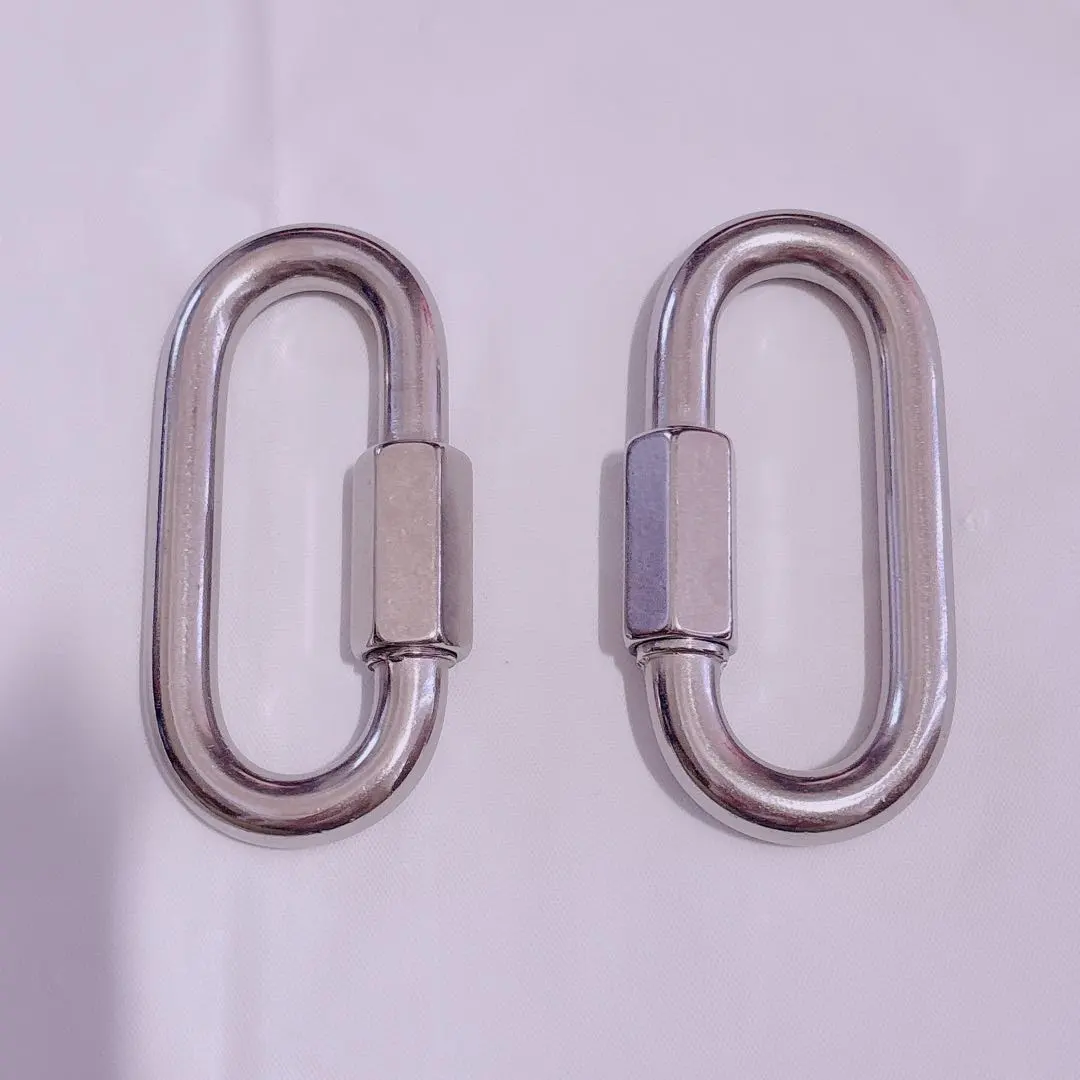 Thumbnail of M10 Carabiner Ring Catch 304 Stainless Steel Screw Joint, 2 Pieces