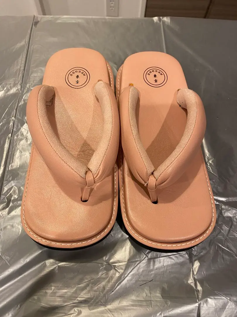 Joker　【未使用】サン駄（江戸前sandal）seesaw tokyo 新品同様☆seesaw サン駄 (江戸前 sandal) レザー雪駄 M 黒の
