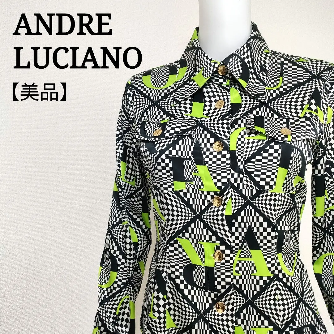 ANDRE LUCIANO - お値下げ☆ANDRELUCIANO  レディース　ブラウス アンドレルチアーノブラウス レディース 七分袖 チェーン柄