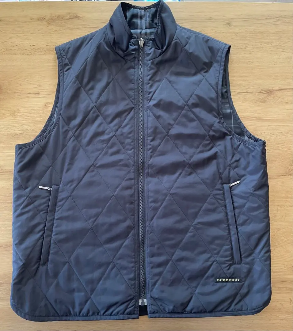 BURBERRY GOLF 雙面穿背心 黑色 絎縫 的縮圖