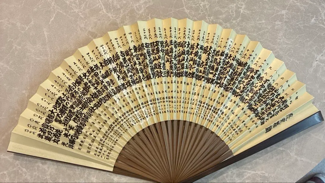 大相撲　歴代横綱一覧表／扇子セット 大相撲 歴代横綱一覧表／扇子セット