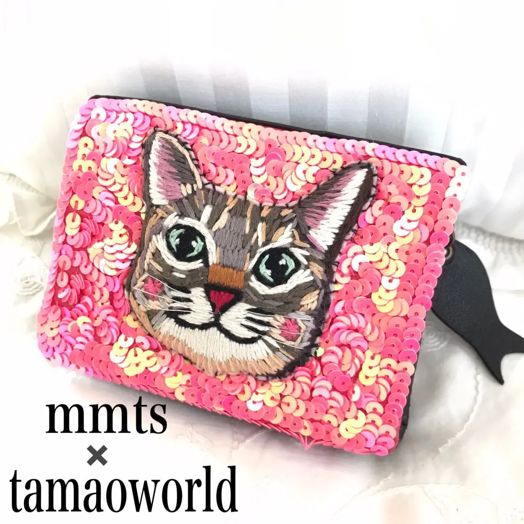 マミタス⭐︎ タマオワールド　猫　刺繍 Amazon | タマオワールド ねこミニ財布 WAL3516 ハナカラクサ