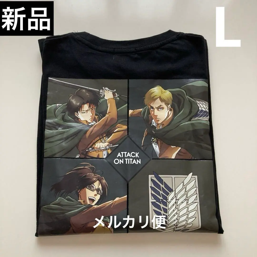 進撃の巨人　イストTシャツ　リヴァイ　ハンジ 進撃の巨人 XXLサイズ リヴァイ＆ハンジ Tシャツ 心臓を捧げよ