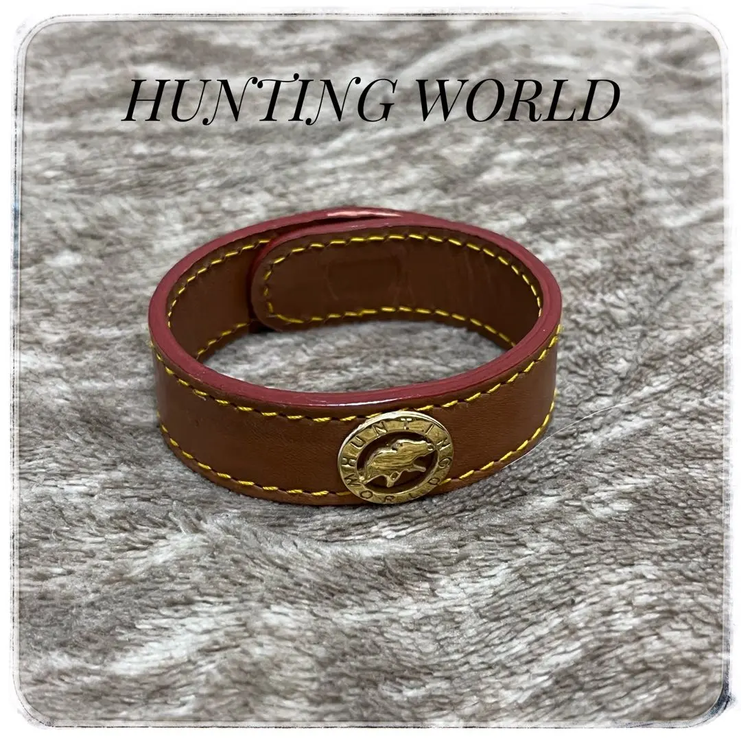 ハンティングワールドHUNTING WORLDブレスレット バングル革シルバー HUNTING WORLD ハンティングワールド シルバー ブレスレット 925