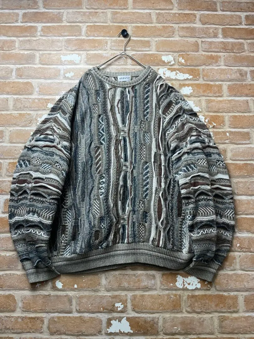 90年代 3D針織衫 圖案針織衫 多色 針織衫 超大尺寸 y2k 古著 的縮圖