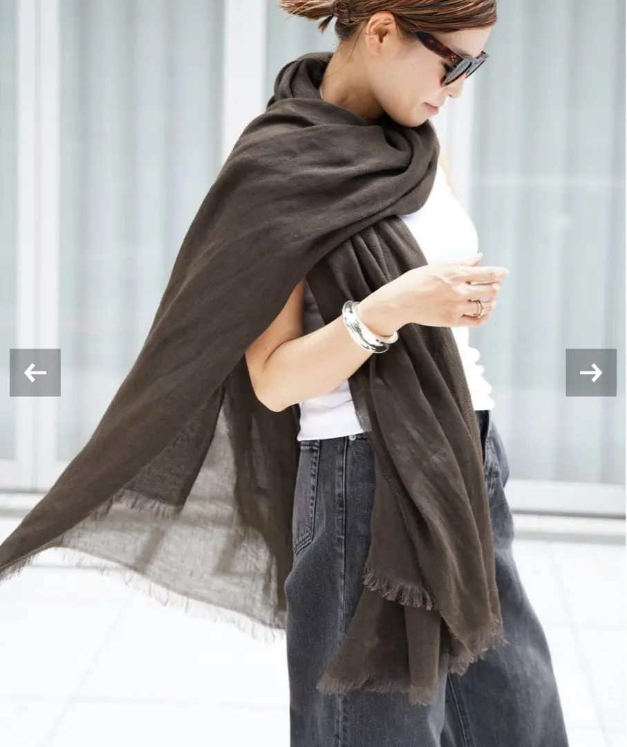 チェザーレガッティ　カシミヤチェックストール ラブティックボンボン チェザーレガッティ】カシミヤチェックストール ラブティック