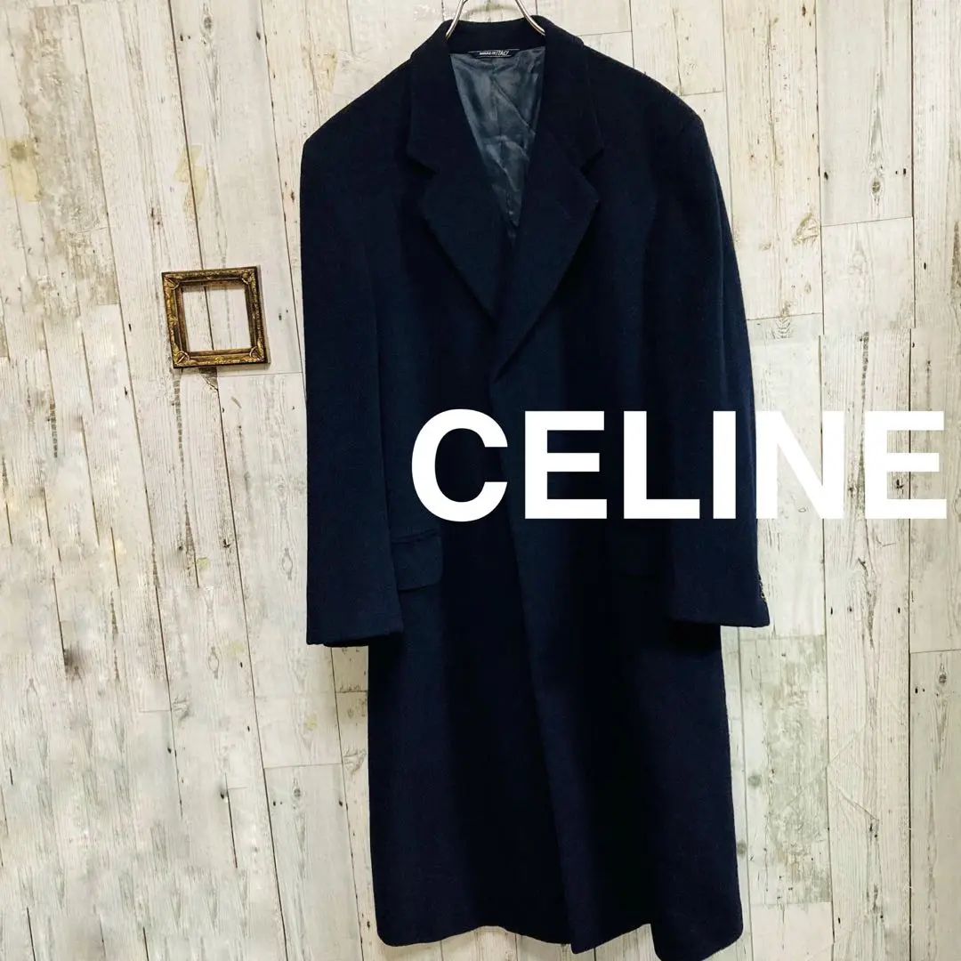 CELINE（セリーヌ）チェスターコート 紺 サイズ:38(S位