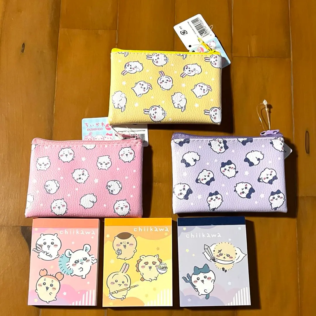 Thumbnail of New Product: Chiikawa Coin Purse & Mini Memo Pad - 3 Types. Characters: Chiikawa, Hachiware, Usagi
