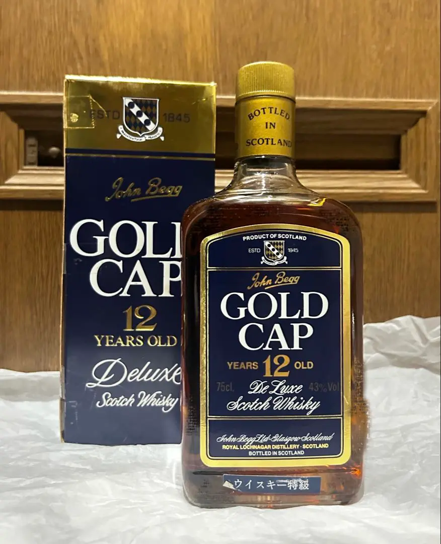 ジョンベッグ　ゴールドキャップ 760ml 43度　特級　従価　TAXシール ジョンベッグ ゴールドキャップ 60年代流通 ティンキャップ