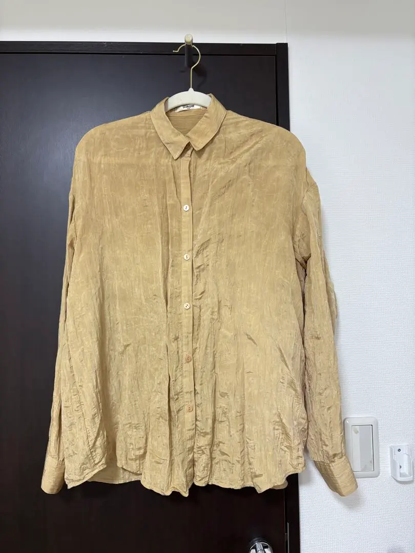 Thumbnail of SLY THROW WRINKLE Shirt, Gold, Long Sleeve Shirt