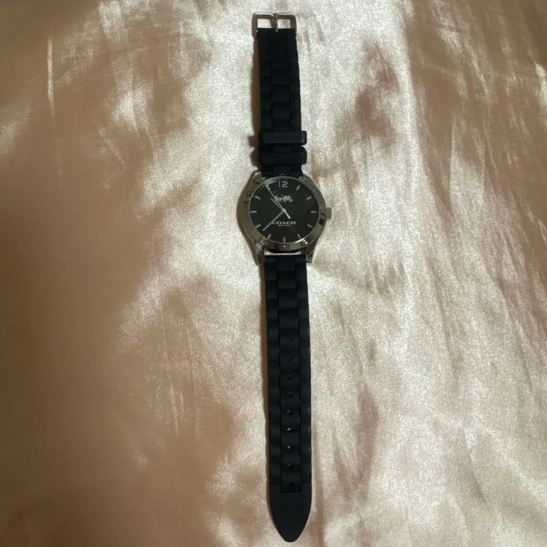 Thumbnail of COACH wristwatch, black rubber, with box