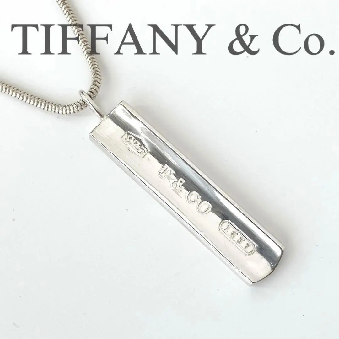 土日限定値下げ‼️Tiffany&Co ナロー バー ネックレス スネーク