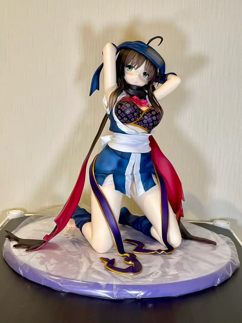 千恋*万花　常陸茉子　1/3.5　完成品フィギュア　あみあみ限定版　笑顔パーツ付 ゲーム『千恋＊万花』より「常陸茉子」が、1/3.5の巨大スケール