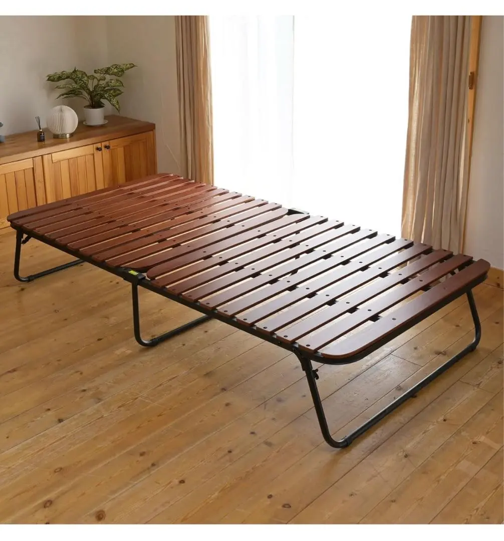 最終値下げ❣️山善YAMAZEN 折りたたみメッシュベッド ブラウン キャスター付 最終値下げ❣️山善YAMAZEN 折りたたみメッシュベッド ブラウン