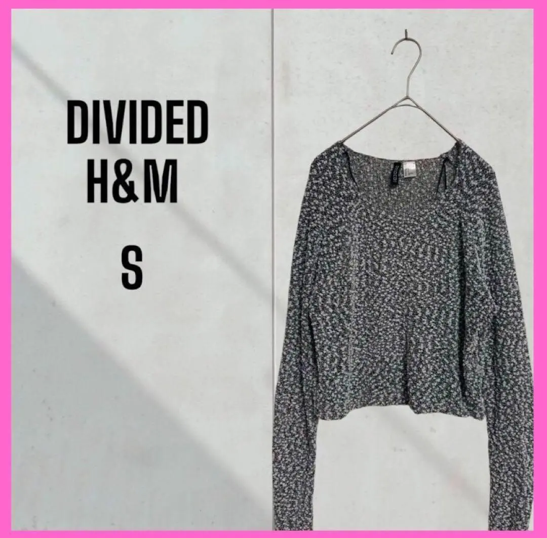 Thumbnail of Excellent Condition [DIVIDED] H&M Marbled U-neck Long Sleeve Sheer Knit