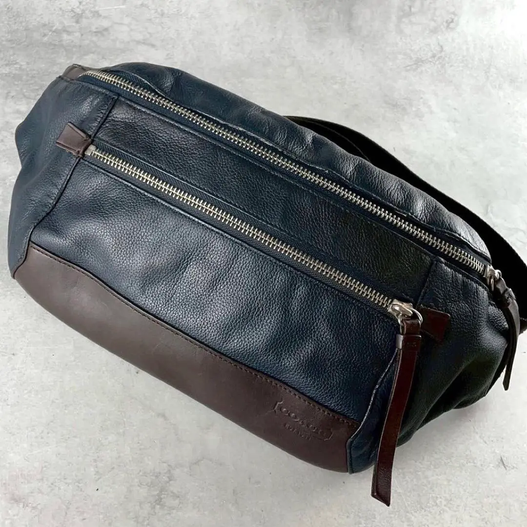 コーチ　ボディバッグ　ウエストバッグ　レザー　ネイビー　斜め掛け　70785 2025年最新】COACH コーチ 70785の人気アイテム - メルカリ