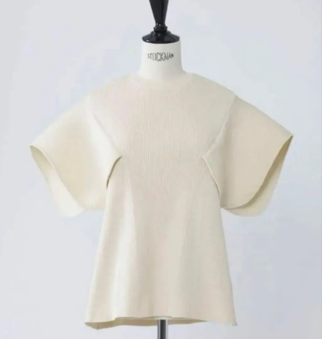 Heve ペタルニット チャコールグレー heve 半袖 heve ペタルニット チャコールグレー