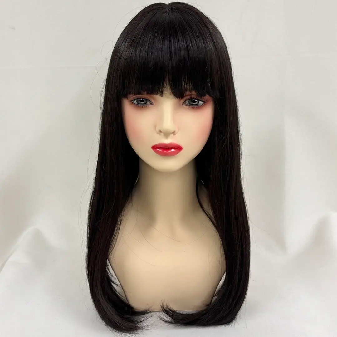 Thumbnail of [In Stock] Long Wig Brown Hair Black Hair Full Wig Wigs2you W-563