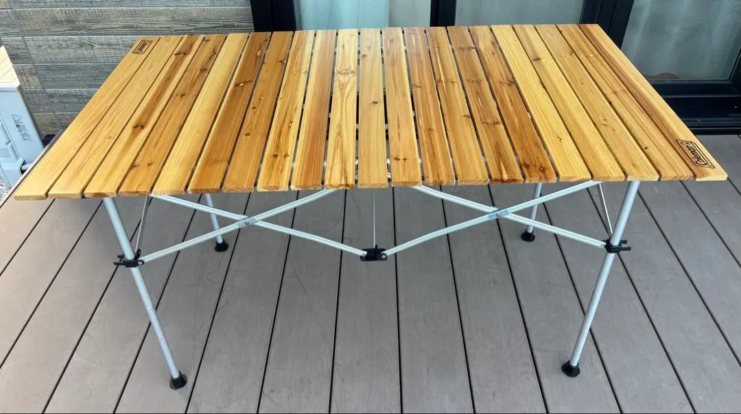 【美品】コールマン　ナチュラルウッドロールテーブル110 廃盤カラー Coleman ナチュラルウッドロールテーブル110 廃盤