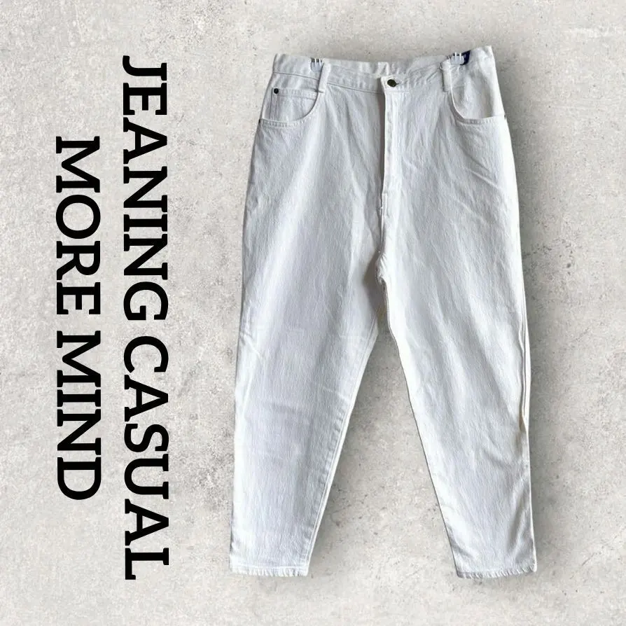 JEANING CASUAL MORE MIND 錐形褲 (84) 白色 的縮圖