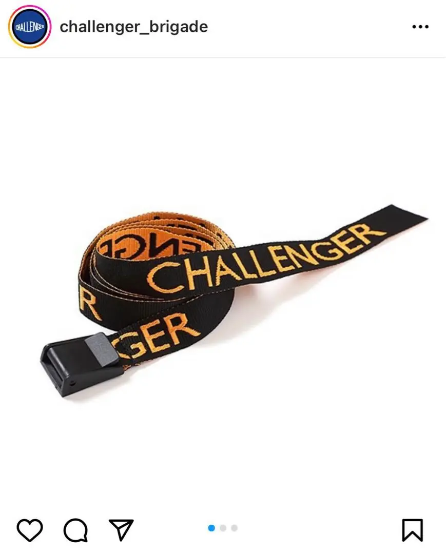CHALLENGER ロゴ入りベルト　チャレンジャー　美品 美品 CHALLENGER チャレンジャー ベルト 22AW ジャガードロゴ