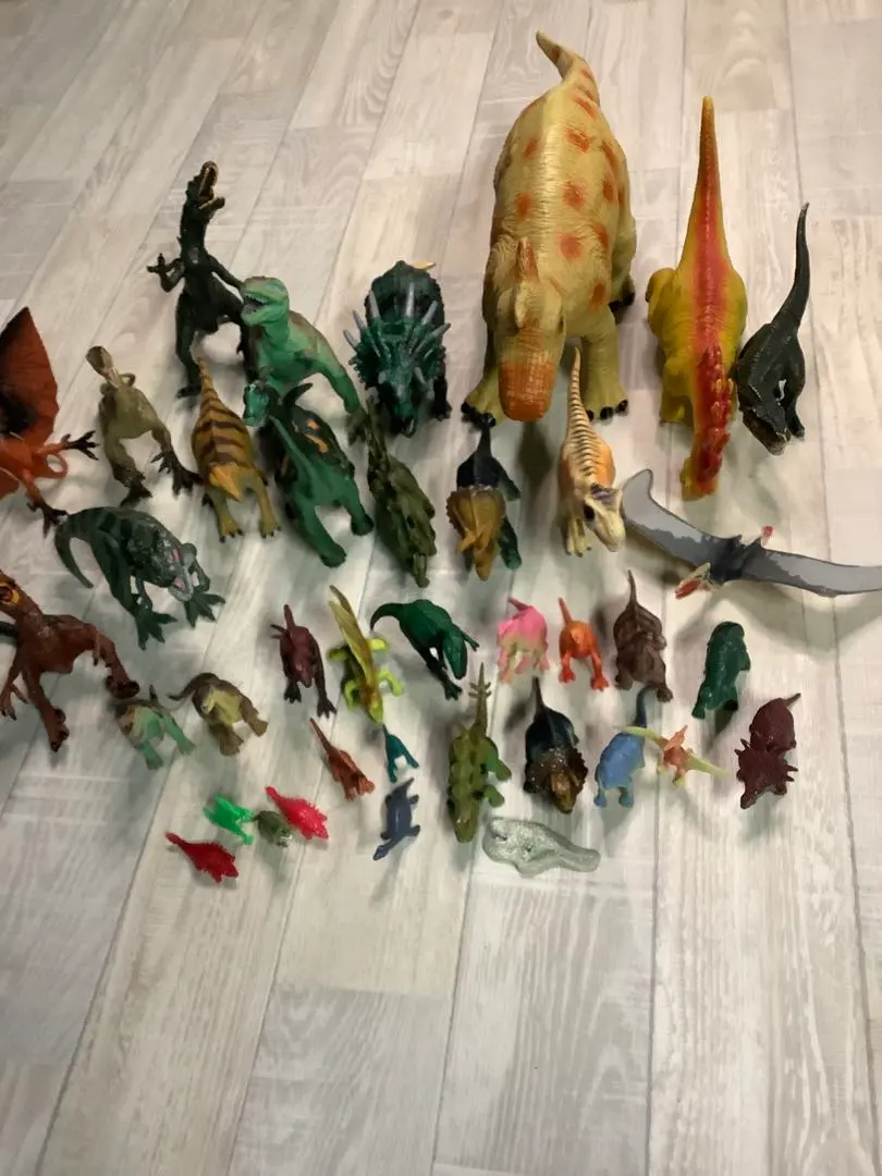 Thumbnail of Large collection of dinosaur figures