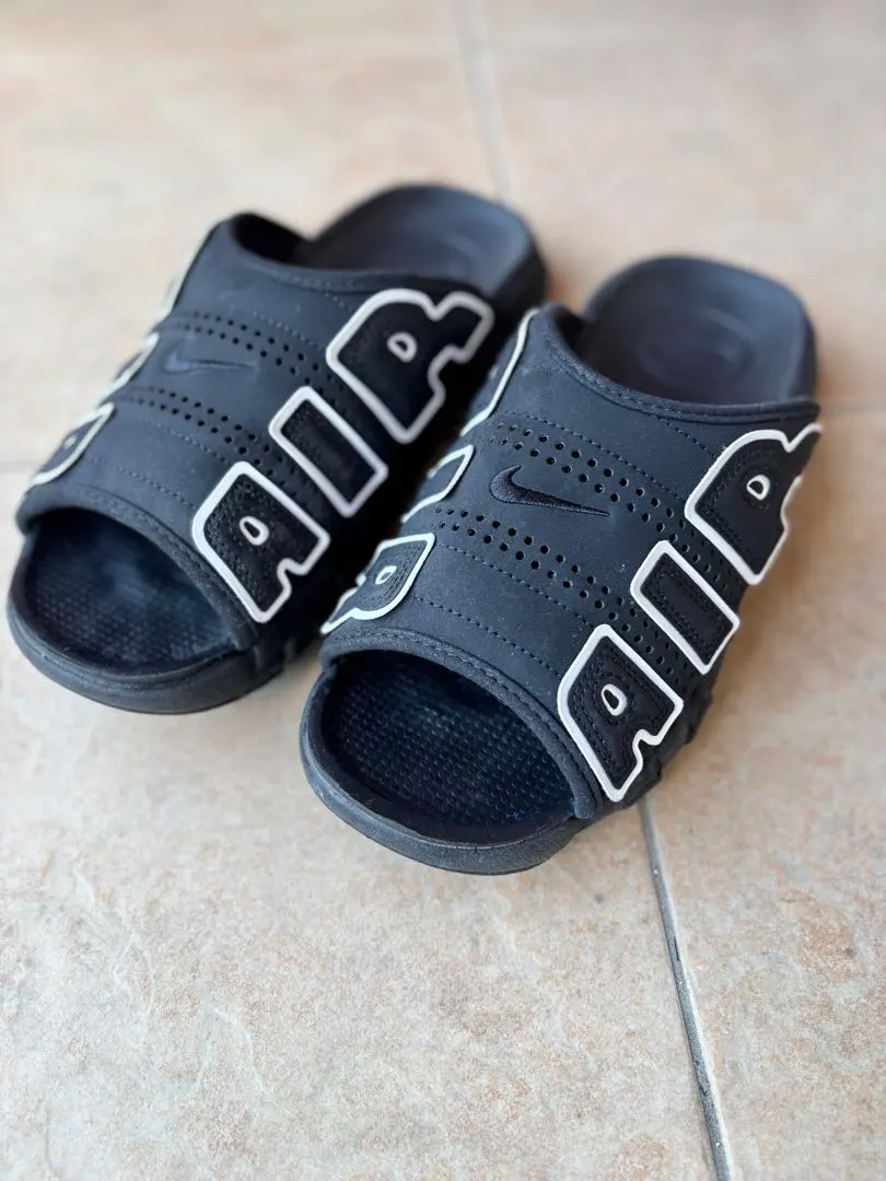 Thumbnail of Nike More Uptempo Black Slide Sandals