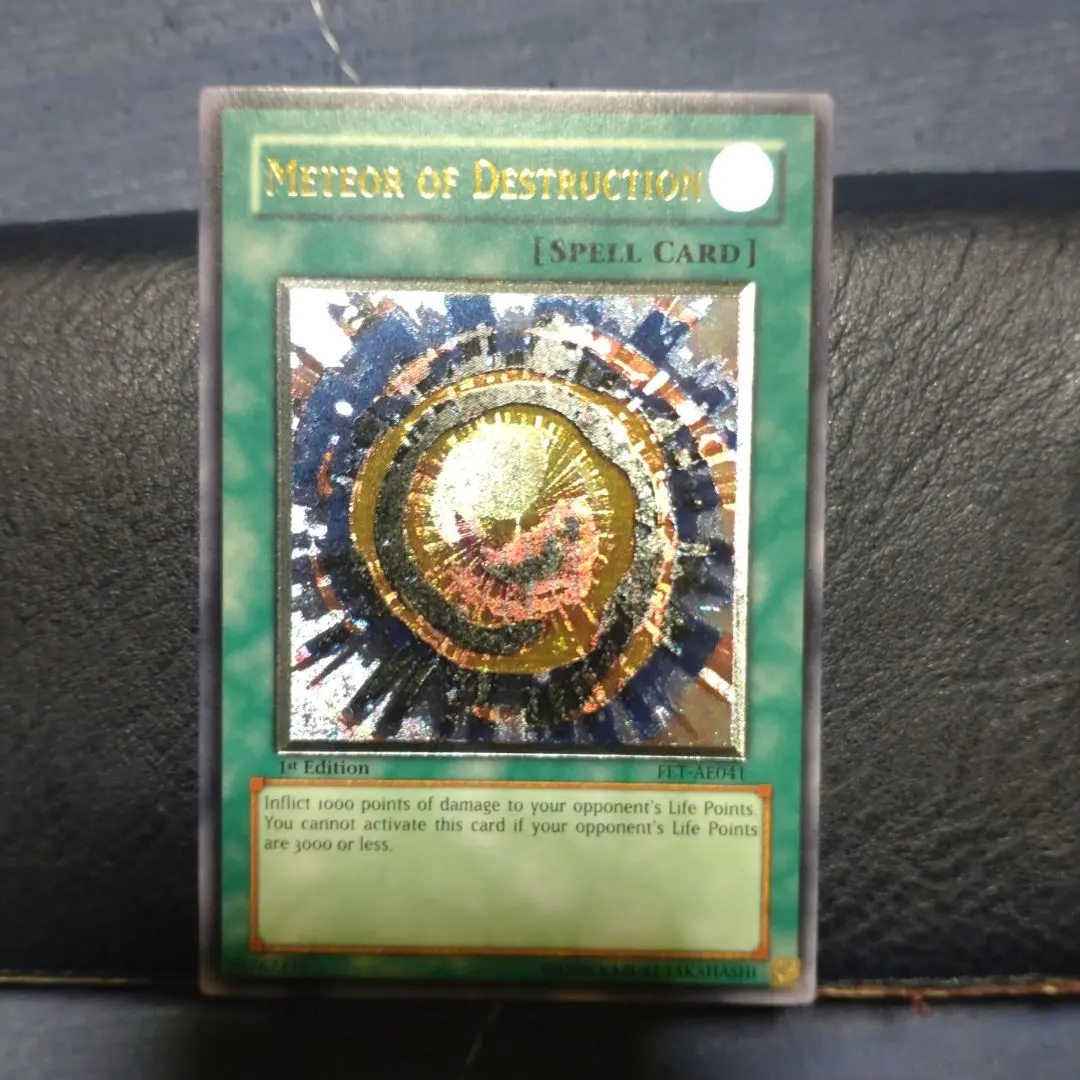 遊戯王　デス・メテオ　旧アジア　レリーフ　PSA10 状態B〕☆旧アジア☆デスメテオ【レリーフ】{FET-AE041