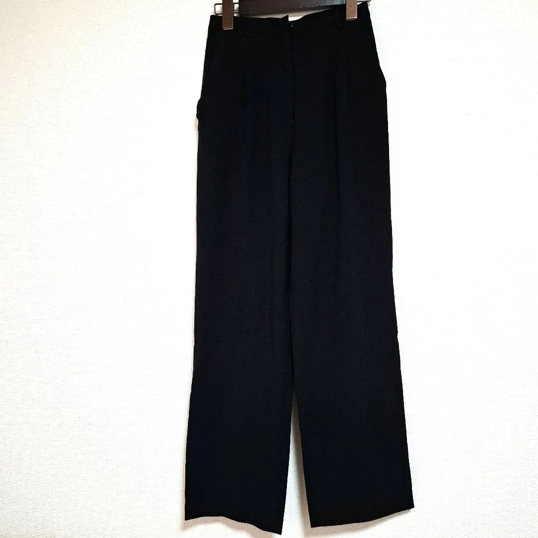 Thumbnail of STRAWBERRY-FIELDS High-Waist Black Wide Pants