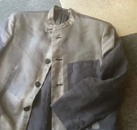 三宅一生 男士 立領外套 灰色 的縮圖