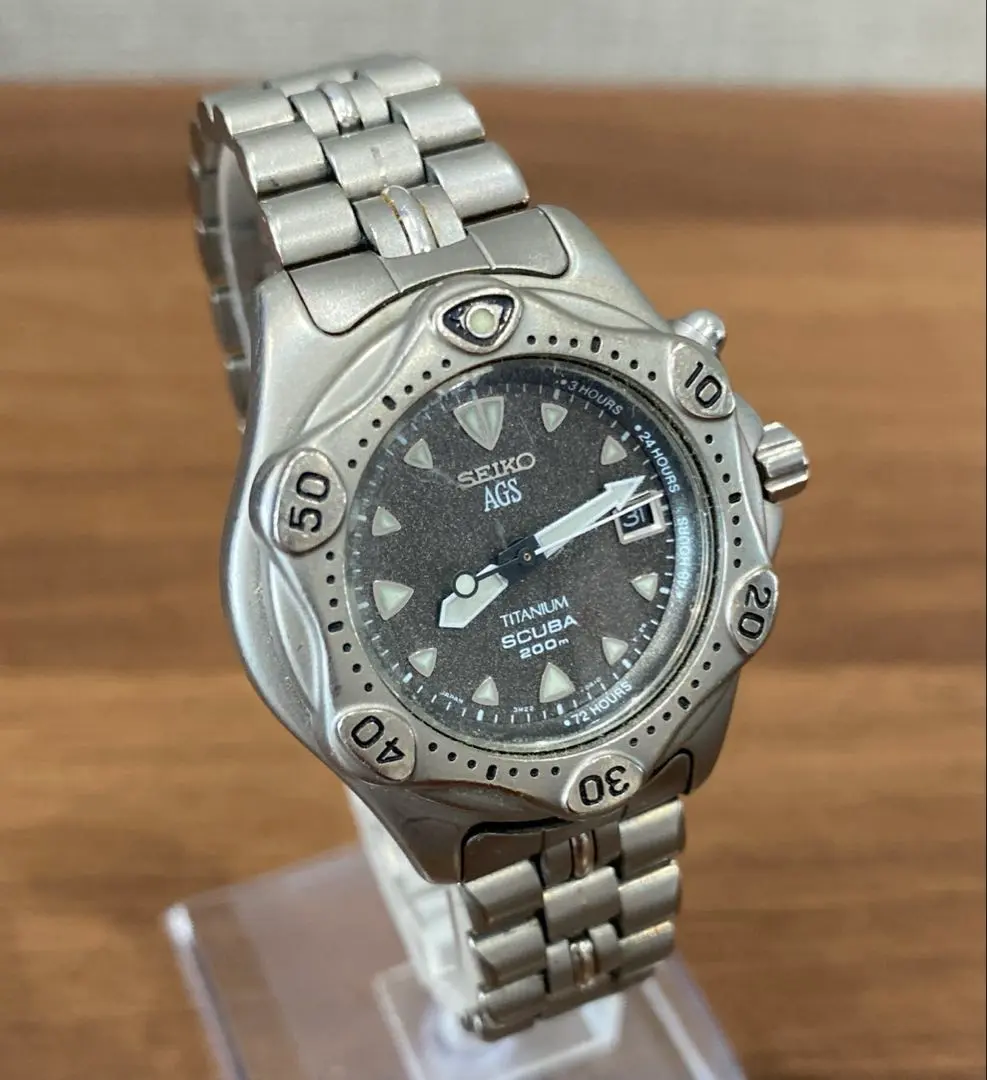 SEIKO　KINETIC　AGS ダイバー200mALLチタン自動巻きクォーツ 2025年最新】SEIKO AGS 200mの人気アイテム - メルカリ