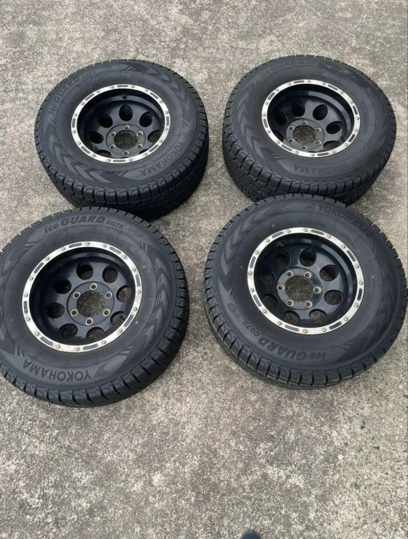 雷電　プラド78 アルミホイール　2本　3.4番 美品 バリ溝】トヨタ 150 ランドクルーザープラド 70th TX-L